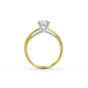 Solitaire Round Brilliant Cut Diamond Engagement Ring In 18K 2Tone Yellow and White Gold (3.20MM)