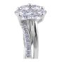 18 Karat White Gold Invisible Set Diamond Engagement Ring - womens wedding bands