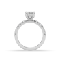 2.00CT Emerald Cut Hidden Halo Pave Setting Diamond Engagement Ring -18K White