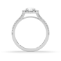 Halo Diamond Engagement Ring Pave Setting 0.50CT In 18 Karat White Gold