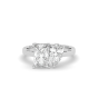 3.00CT Lab Grown Radiant Pear Cut Toi Et Moi Diamond Engagement Ring -18K White