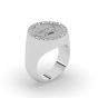 Custom Made Signet Gents Diamond Ring Setting in 9K White gold