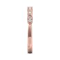 Milgrain Vintage Marquise and Dot Bezel And Share Prong Setting Round Cut Diamond Wedding Rind In 18K Rose Gold