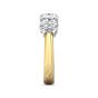 2.00CT Oval Cut 5 Stones Yellow Gold Eternity Diamond Ring Share Prong Setting -18K Yellow