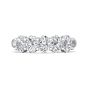 2.00CT Oval Cut 5 Stones Platinum Eternity Diamond Ring Share Prong Setting -Platinum