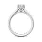 Cathedral Diamond Solitaire Engagement Ring 4 Claw Setting In a Plain band -Platinum