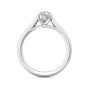 Oval Cut Solitaire Diamond Engagement Ring 4 Claw Setting In a Plain Band in Platinum