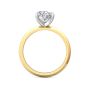 Oval Cut Diamond Solitaire Engagement Ring 4 Claw Setting In Two Tone Yellow And White Gold