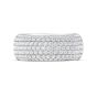 2 .50Ct Seven Row Round Cut Lab Grown Diamond Dress Ring Pave Setting In 18K White Gold