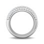 2 .50Ct Seven Row Round Cut Lab Grown Diamond Dress Ring Pave Setting In 18K White Gold