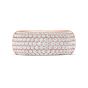 Lab Grown Diamond Ring half Way Round  2.5Ct Round Cut Pave Setting In 18K Rose Gold 