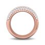 Lab Grown Diamond Ring half Way Round  2.5Ct Round Cut Pave Setting In 18K Rose Gold 