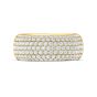 Seven Row Lab Grown Diamond Wedding Band Half Way Round Pave Setting In 18K Yellow Gold