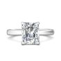 Radiant Cut Solitaire Diamond Engagement Ring in Four Claw Setting 