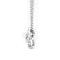 Diamond Pendant Halo Style Solitaire Pave Setting In 18K White Gold