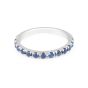 Sapphire Band in 18 Karat White Gold Pave Setting - womens wedding bands
