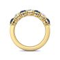 Eternity  Sapphire And Diamond Wedding Ring Share Prong Setting In 18K Yellow Gold