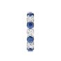 Sapphire and Diamond Full Eternity Wedding Ring Share Prong Setting In 18K White Gold 