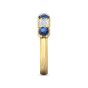 Eternity  Sapphire And Diamond Wedding Ring Share Prong Setting In 18K Yellow Gold