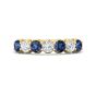 Eternity  Sapphire And Diamond Wedding Ring Share Prong Setting In 18K Yellow Gold