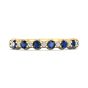 Sapphire Diamond Eternity Wedding Ring Share Prong Setting In 18K Yellow Gold 