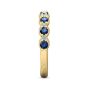 Sapphire Diamond Eternity Wedding Ring Share Prong Setting In 18K Yellow Gold 