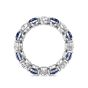 Sapphire and Diamond Full Eternity Wedding Ring Share Prong Setting In 18K White Gold 