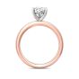 Pear Shape Cut Solitaire Diamond Engagement Ring 5 Claw Setting In a Plain Half Round Shape Band-18K Rose