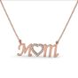 9K Rose Gold MOM Diamond Necklace 