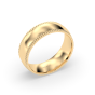 Mens Wedding Ring Miligrain edge with Comfort Fit in 18k Yellow Gold