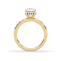 1.50CT Lab Grown Diamonds Oval cut Hidden Halo Engagement Ring set in 18K Yellow Gold 