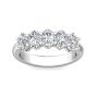 2.00CT Oval Cut 5 Stones Platinum Eternity Diamond Ring Share Prong Setting -Platinum