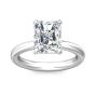 Radiant Cut Solitaire Diamond Engagement Ring in Four Claw Setting 