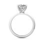 Princess Cut Solitaire Diamond Engagement Ring 4 Claw Setting Knife Edge Band -Platinum