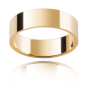 Gents Wedding Band with flat profile and straight edges In 6.0MM Width-18K Yellow