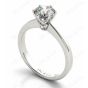 Solitaire Diamond Engagement Ring On A Upswept Reverse Taper Band 18K White Gold 