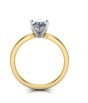 1.00CT Solitaire 5 Claw Setting Pear Shape Diamond Engagement Ring In 18K Yellow and White Gold