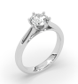 1.00CT IGI Certified Lab Grown Solitaire Diamond Engagement Ring 6 Claw Setting with Tapered Band in 18K White Gold 