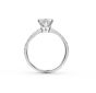 1.00CT  6 Claw GIA Certified Diamond Engagement Ring with Pave Setting Side Stone In 18K White Gold  